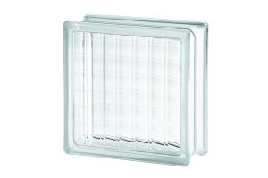 1908/F KLAR mönstrat glasblock bredkors